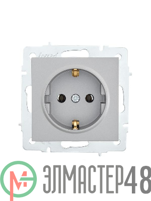 Розетка 1-м СП Vesna с заземл. ПБТ механизм платина LEZARD 742-3588-122B