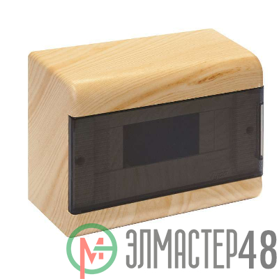 Щиток ОП Тусо 9мод. с прозр. двер. 222х160х93мм IP40 сосна на светл. основе Рувинил 68029-27М