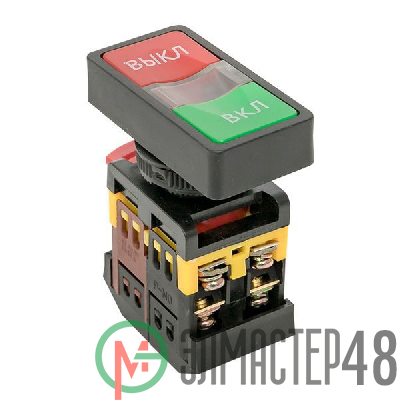 Кнопка AS-22N "Пуск-Стоп" прямоугольная 220В NO+NC EKF pbn-as-rec