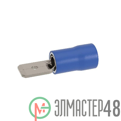 Наконечник-разъем плоский вилка 6.3х0.8 изолированный фланец для кабеля сечением до 2.5кв.мм DKC IFCM-2.5-6.3-8