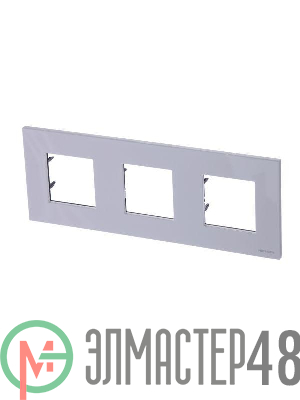 Рамка 3-м 6мод. Zenit бел. ABB 2CLA227300N1101