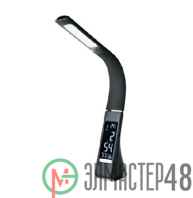Светильник светодиодный TLD-542 Black/300лм/5000К/Dimmer настол. часы календ. терм. черн. 5Вт Uniel UL-00001816