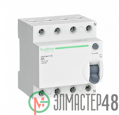 Выключатель дифференциального тока (ВДТ) 63А 4P 300мА Тип-AC 400В City9 Set SE C9R66463