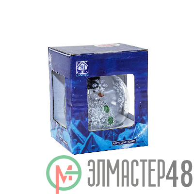 Фигура светодиодная "Стекляный шар" GM3985 1LED RGB 6х6х7.5см (на бат. 3ХLR44) зол. SHlights 4690601041920