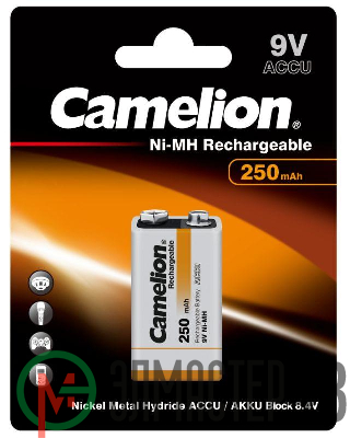 Аккумулятор 6F22 NI-MN 250мА.ч BP-1 (блист.1шт) Camelion 5014