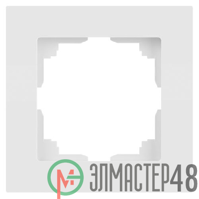 Рамка для розеток и выключателей Accent 6-501-01М на 1 пост СУ бел. матов. Intro Б0063730