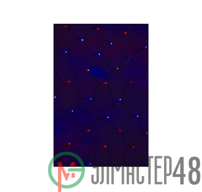 Гирлянда Сеть "НЕТ ЛАЙТ" 2х1.5м 288LED 18Вт 220В IP44 красн./син.; черн. провод NEON-NIGHT 215-023