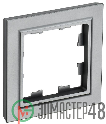 Рамка 1-м BRITE РУ-1-БрС сталь IEK BR-M12-K46