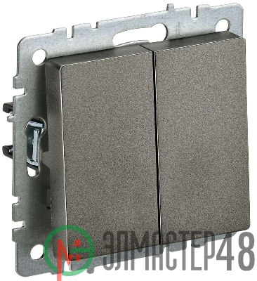 Выключатель 2-кл. СП BRITE ВС10-2-0-БрТБ 10А бронза IEK BR-V20-0-10-K45