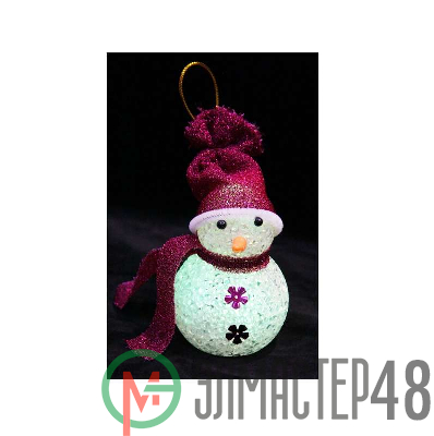 Светильник декоративный "Снеговик" 13см 1 RGB светодиод на батарейках 3ХLR44 SHLights 4690601042217
