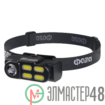 Фонарь аккумуляторный налобный AccuFH6-4COB/L3W 3Вт XPE+4 COB аккум. 18650 1200мАч ближн./дальн. свет 4 режима IP20 ФАZА 5044760