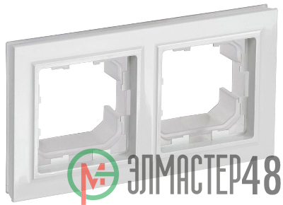 Рамка 2-м IP44 BRITE РУ-2-БрБ-44 бел. IEK BR-M22-44-K01