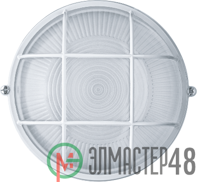 Светильник ЛОН 94 803 NBL-R2-60-E27/WH 1х60Вт E27 IP54 (аналог НПБ 1302 бел. круг с решеткой 60Вт) Navigator 94803