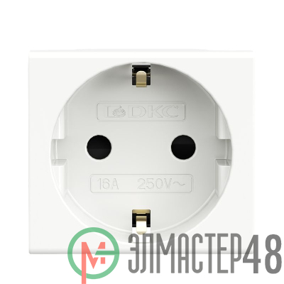 Розетка 1-м СП Viva 2мод. защ. шторки с заземл. бел. DKC 45005