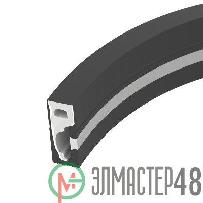 Профиль силиконовый WPH-FLEX-0616-SIDE-S9-5m FULL BLACK силикон (уп.5м) Arlight 045842