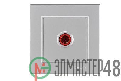 Розетка телевизионная проходная TV СП Karea 16А IP20 серебр. Makel 56065007