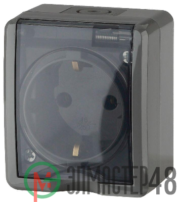 Розетка ОП 11-2402-03 2P+E IP54 защ. шторки 16АХ-250В Эксперт сер. ЭРА Б0020715