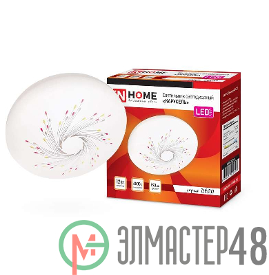 Светильник светодиодный DECO 12Вт 230В 6500К 780лм 190мм КАРУСЕЛЬ IN HOME 4690612022192