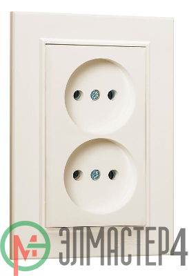 Розетка 2-м СП Karea 10А IP20 б/з крем. Makel 56010017