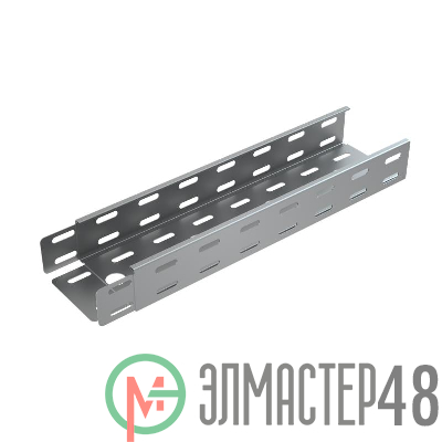 Лоток листовой перфорированный 400х50 L3000 сталь 1мм LP50х400х1.0 "БЫСТРЫЙ МОНТАЖ" КМ LO0612