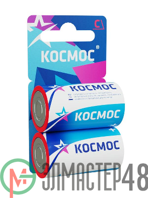 Элемент питания солевой R14 (блист.2шт) Космос KOCR142BL