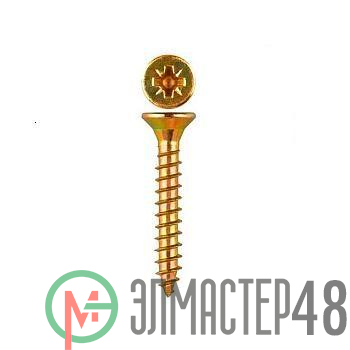 Саморез универсальный острый с потайной головкой 3х35 желт. (уп.1000шт) Промрукав PR08.8273