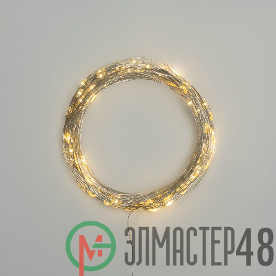 Гирлянда "Роса" 10м 100 LED IP44 на батарейках 3хАА с пультом 8 режимов теплый бел. Neon-Night 303-256