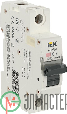 Выключатель автоматический 1п C 3А M06N ARMAT IEK AR-M06N-1-C003