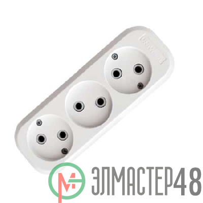 Колодка удлинителя 3-м АВС-пл. без заземл. UNIVersal E203