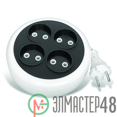 Удлинитель 4х5м без заземл. 6А IP20 У6-002 ШВВП 2х0.75 рулетка UNIVersal 002-5М