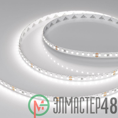 Лента светодиодная RT-A128-8mm 24V White 6000К 9.6Вт/м IP20 2835 высок. эффект. 150лм/Вт (уп.5м) Arlight 038755