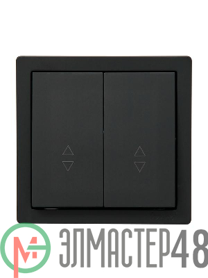 Выключатель 2-клав. проходной LETO черн. бархат LEZARD 752-4200-106