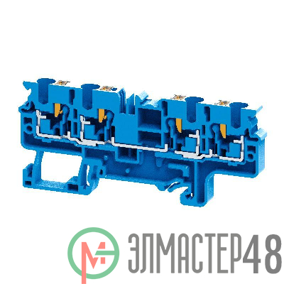 Клемма с 4-мя контактами push-in OptiClip СP-4-QUATTRO-(0.2-4)-I-BU син. КЭАЗ 331851
