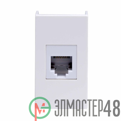 Розетка телефонная 1-м 1мод. Viva RJ12 бел. DKC 45018
