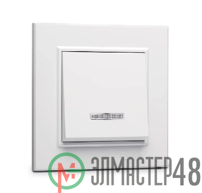 Выключатель 1-кл. СП Karea 10А IP20 с подсветкой бел. Makel 56001021