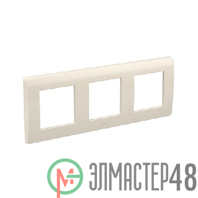 Рамка 3-м 3х2мод. Brava сл. кость RAL9001 DKC 75013O