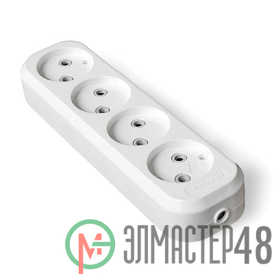 Колодка удлинителя 4-м АВС-пл. без заземл. UNIVersal E204