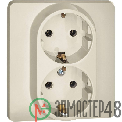 Розетка Inspiria 16А 250В 2х2P+E немецк. стандарт сл. кость Leg 673751