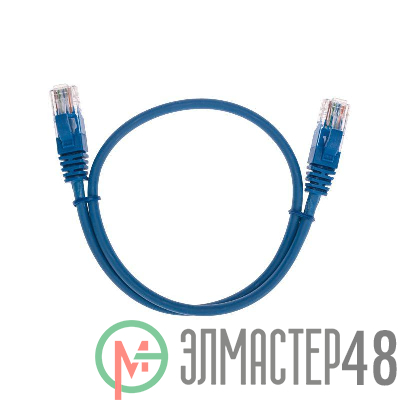 Патч-корд U/UTP CAT 5e RJ45-RJ45 26AWG LSZH син. 0.5м Rexant 02-0104-05