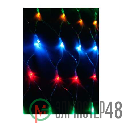 Гирлянда Сеть 2.3х2.1м 320LED с контроллером (разные режимы мигания) шнур 2.1м IP20 мультиколор Космос KOC_NET320LED_RGB