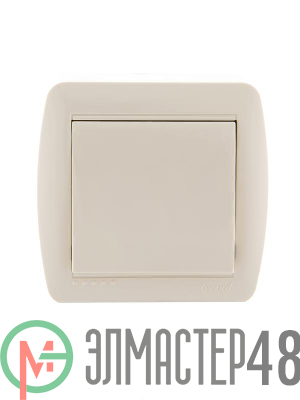 Выключатель 1-кл. ОП Demet 10А IP20 крем. LEZARD 711-0300-100