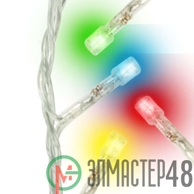 Бахрома светодиодная ULD-B1805-048/DTA MULTI IP20 1.8м с контроллером 48 светодиодов разноцвет. провод прозр. Uniel UL-00005273