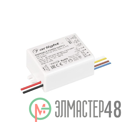Блок питания ARJ-SP-40150-PFC-DALI2-PD (6Вт 3-40В 150мА) IP20 пластик Arlight 044822