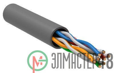 Кабель связи витая пара U/UTP кат. 5E 4 пары PVC 1м сер. GENERICA ITK BC1-C5E04-111-305-G