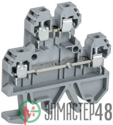 Клемма винтовая КВИ-4-2L двухуровневая 4кв.мм сер. IEK YZN30-004D-K03