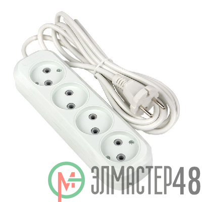 Удлинитель 4х2м без заземл. 10А IP20 Эксперт 2.2кВт ПВС 2х0.75 PROxima EKF UBA10-275-4-02