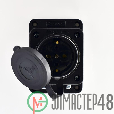 Розетка ОП 16А 2P+PE IP44 220-240В каучук LEZARD 106-0400-0103/103