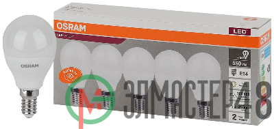 Лампа светодиодная LED Value LVCLP60 7SW/830 230В E14 2х5 RU (уп.5шт) OSRAM 4058075578104