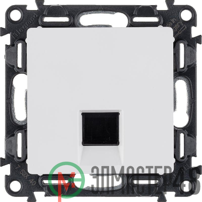 Механизм розетки комп. 1-м Valena Life RJ45 CAT.5E UTP с лицевой панелью бел. Leg 753440