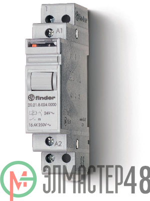Реле модульное электромеханич. шаговое 1NO 16А 2 состояния AgNi 230В AC 17.5мм IP20 FINDER 202182300000